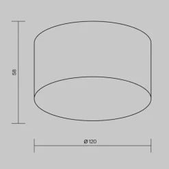 Maytoni Udendørs Loftlamper > LED udendørs loftlampe Zon, hvid, Ø 12 cm, 3.000 K, metal