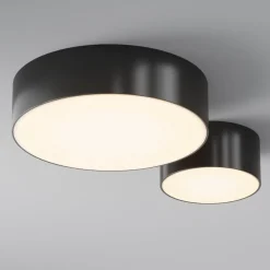 Maytoni Udendørs Loftlamper > LED udendørs loftlampe Zon, sort, Ø 22 cm, 3.000 K metal