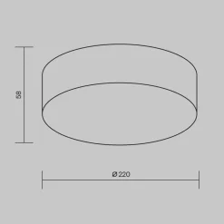 Maytoni Udendørs Loftlamper > LED udendørs loftlampe Zon, sort, Ø 22 cm, 3.000 K metal