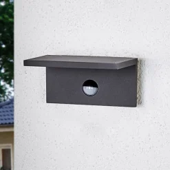 Væglampe Med Sensor|Væglamper ^ Lucande LED-udendørsvæglampe Darina, bevægelsessensor