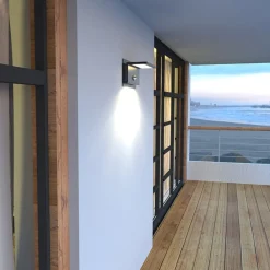 Væglampe Med Sensor|Væglamper ^ Lucande LED-udendørsvæglampe Darina, bevægelsessensor