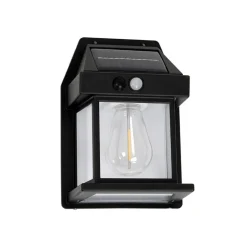 Milagro Lighting Solcelle Lampe Med Sensor|Væglampe Med Sensor > LED-udendørs væglampe Filo, plast, sort, IP44