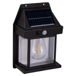 Solcelle Lampe Med Sensor|Væglampe Med Sensor ^ Näve LED-udendørs væglampe Mira, sensor, sort, 2 stk. IP44
