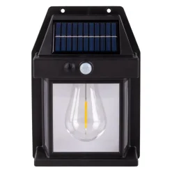Solcelle Lampe Med Sensor|Væglampe Med Sensor ^ Näve LED-udendørs væglampe Mira, sensor, sort, 2 stk. IP44