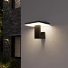Lucande Terrassebelysning > LED udendørs væglampe Olesia, firkantet form