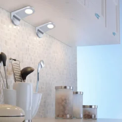 Paul Neuhaus Underskabsbelysning > LED-underskabsbelysning Amon, sølv, 15 cm lang, sæt med 2, dæmpbar