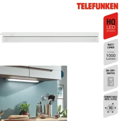 Underskabsbelysning ^ Telefunken LED-underskabsbelysning Hestia, 4.000K, 1.000lm, hvid