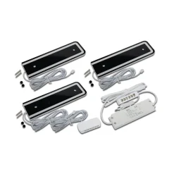 Underskabsbelysning ^ Hera LED-underskabsbelysning U-Pad F, sæt med 2 stk. 4.000K sort Sensor
