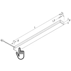 Hera Underskabsbelysning > LED underskabslampe Top-Stick FMT, 3.000K, 60cm