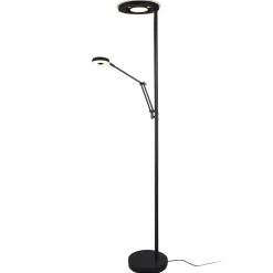 Trio Lighting Gulvlamper > LED-uplight Barrie med læselampe, sort mat