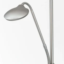 ORION Gulvlamper|Gulvlamper > LED-uplight Cobra med læselampe i nikkel