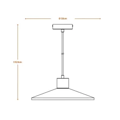LEDVANCE Pendellamper > Concrete Wood hængelampe, Ø 32 cm, beton, grå