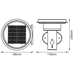 Solcelle Lampe Med Sensor|Væglampe Med Sensor ^ LEDVANCE Endura Solar Double Circle væglampe stål