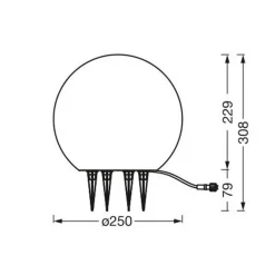 LEDVANCE Udendørs Spot > LED jordspydslys Endura Hybrid Ball 2W, hvid