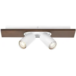 Loftlamper|Loftlamper ^ LEDVANCE LED-loftspot Mercury GU10, 2-lys, træ/hvid