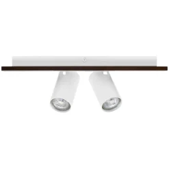 Loftlamper|Loftlamper ^ LEDVANCE LED-loftspot Mercury GU10, 2-lys, træ/hvid