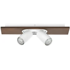 Loftlamper|Loftlamper ^ LEDVANCE LED-loftspot Mercury GU10, 2-lys, træ/hvid