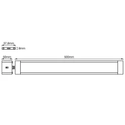 Underskabsbelysning ^ LEDVANCE LED-underskabslampe Slim 50 cm