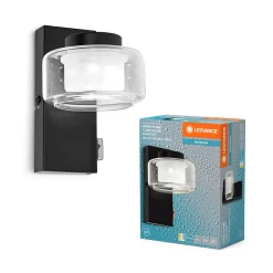 Væglamper ^ LEDVANCE LED-væglampe Orbis Flame, 1 lyskilde, sort, IP44