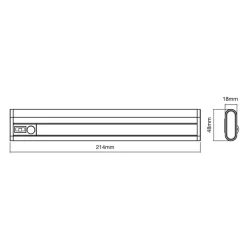 Underskabsbelysning ^ LEDVANCE LinearLED Mobile 200 LED-møbellampe