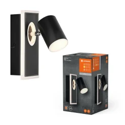 Spotlights ^ LEDVANCE Mars LED-vægspot, 2-lys, 1 spot, sort