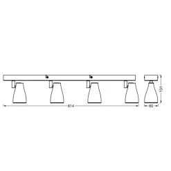 Loftlamper|Spotlights ^ LEDVANCE Pear LED-spot GU10 4 lk grå