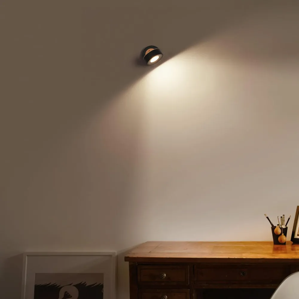 LEDVANCE Spotlights > Pluto LED-vægspot, stål, træ, sort