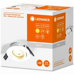 LEDVANCE Loftlamper|Indbygningsspots > Recess Twistlock lampe IP20 hvid