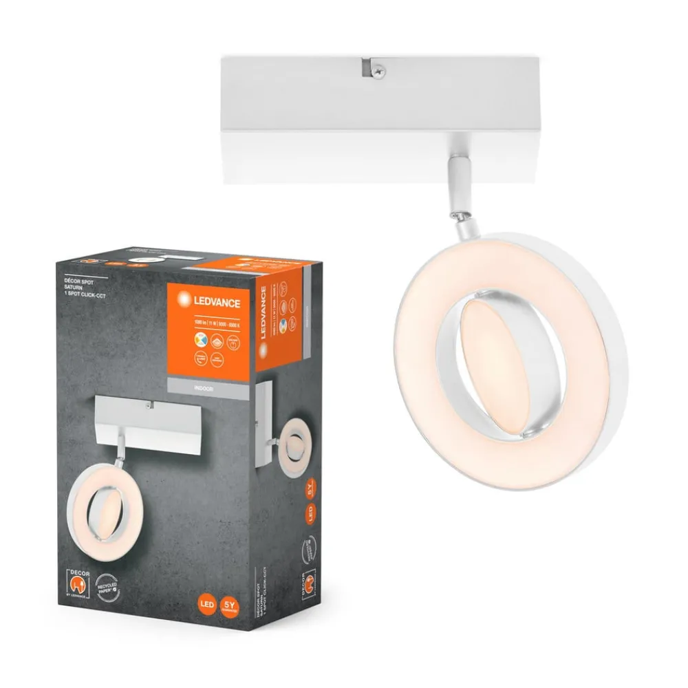 LEDVANCE Væglamper|Væglamper > Saturn CCT LED-vægspot, afbryder, hvid