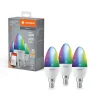 LEDVANCE SMART+ Smarte Lyskilder > LED, stearinlys, E14, 4,9 W, CCT, RGB, WiFi, 3 enheder