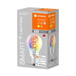 LEDVANCE SMART+ Dæmpbar Led-Pære|Filament Pære > WiFi E27 4,5W Classic klar RGB 827