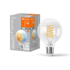 LEDVANCE SMART+ Filament Pære|Smarte Lyskilder > WiFi E27 8W LED G80 klar 827-865