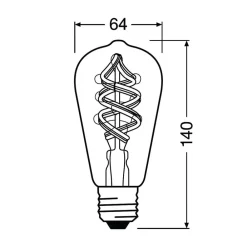 LEDVANCE SMART+ Filament Pære|Smarte Lyskilder > WiFi Filament Classic E27 4,5W 827