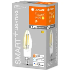 Dæmpbar Led-Pære|Filament Pære ^ LEDVANCE SMART+ WiFi Filament Candle 40 E14 4W 827