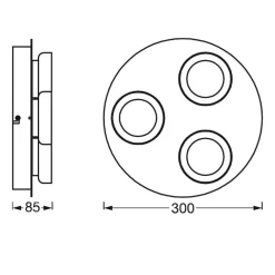 LEDVANCE SMART+ Loftlamper > WiFi Orbis Wall Round, Ø 30 cm