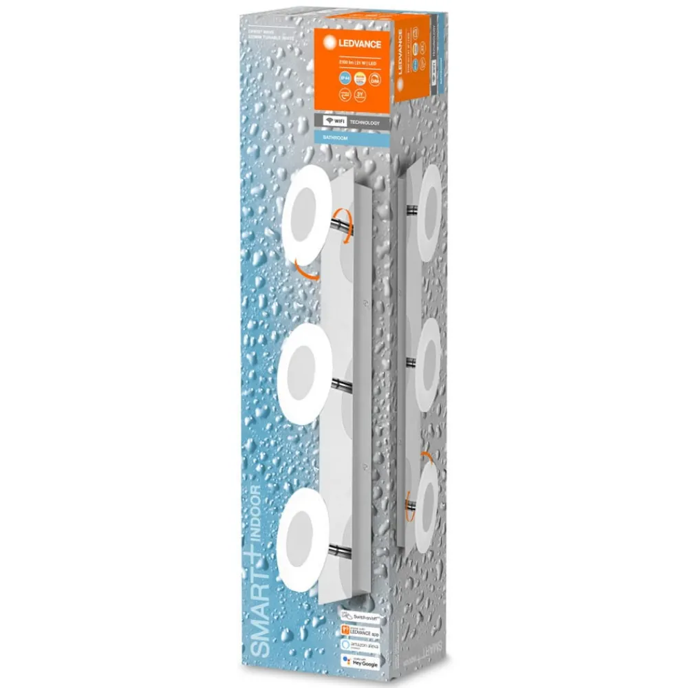Loftlamper ^ LEDVANCE SMART+ WiFi Orbis Wall Wave IP44, 3 lk
