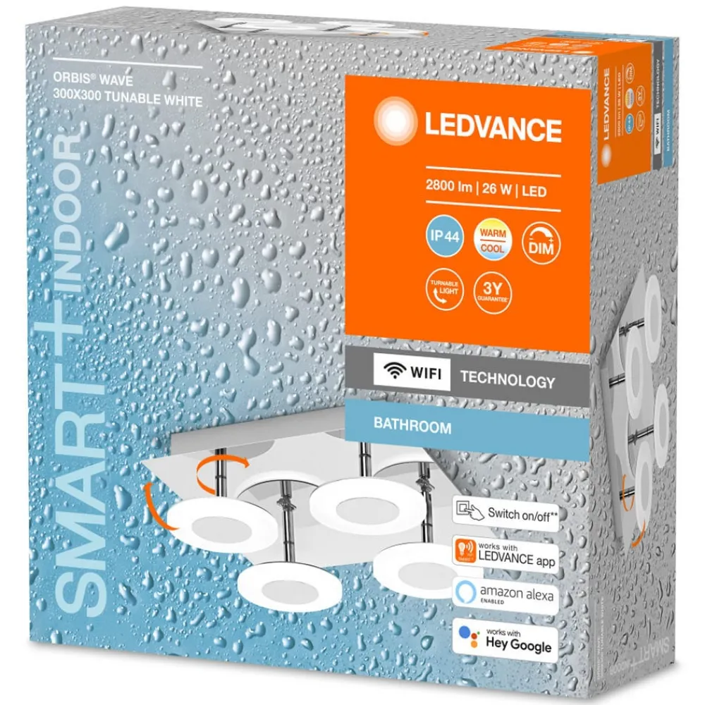LEDVANCE SMART+ Loftlamper > WiFi Orbis Wave IP44 30 x 30 cm