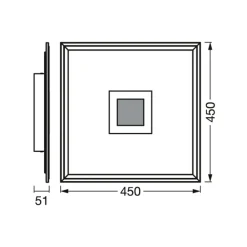 Loftlamper ^ LEDVANCE SMART+ WiFi Planon Plus Hole 45x45cm hvid