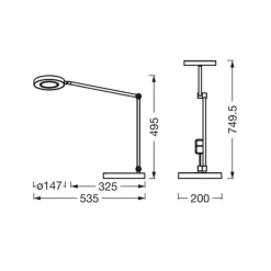 Arbejdsrum/Kontor ^ LEDVANCE SMART+ LEDVANCE SUN@Home Panan Desk Disc, bord, hvid