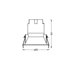 LEDVANCE Indbygningsspots > Twist spot Ø9,3cm 840 hvid/sort