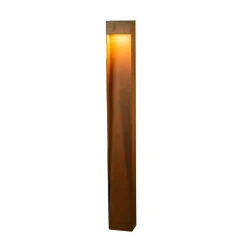 Konstsmide Gadebelysning > LED-vejlampe Rho, rustfarvet, højde 100 cm, metal, IP54