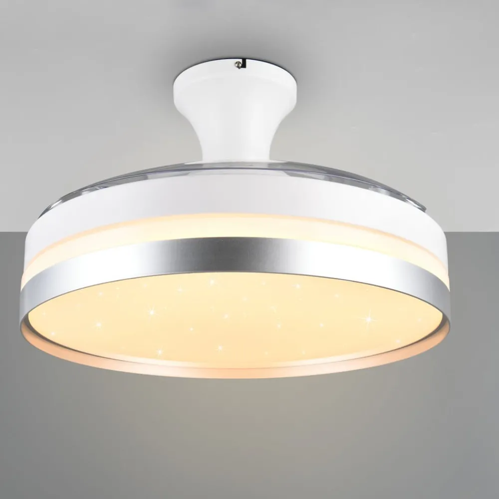 Reality Leuchten Loftventilatorer > LED-ventilator Lindberg DC lydsvag Ø 100 cm CCT fjernbetjening