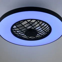 Reality Leuchten Loftventilatorer > LED-ventilator Linköping lydløs CCT RGB fjernbetjening højttaler