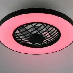 Reality Leuchten Loftventilatorer > LED-ventilator Linköping lydløs CCT RGB fjernbetjening højttaler