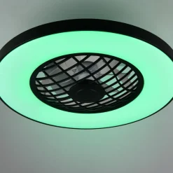 Reality Leuchten Loftventilatorer > LED-ventilator Linköping lydløs CCT RGB fjernbetjening højttaler