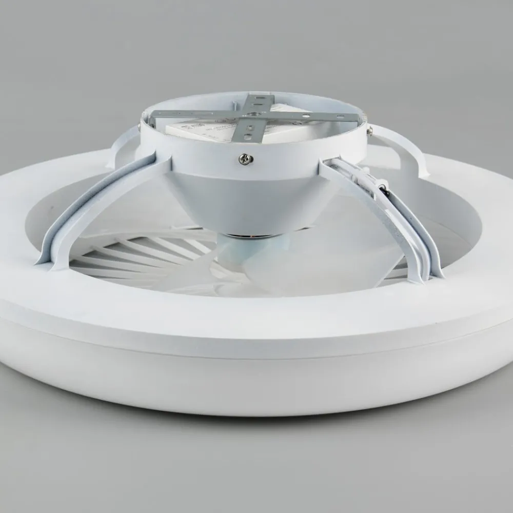 Loftventilatorer ^ Reality Leuchten LED-ventilator Mora, DC, støjsvag, Ø 45 cm, CCT, fjernbetjening