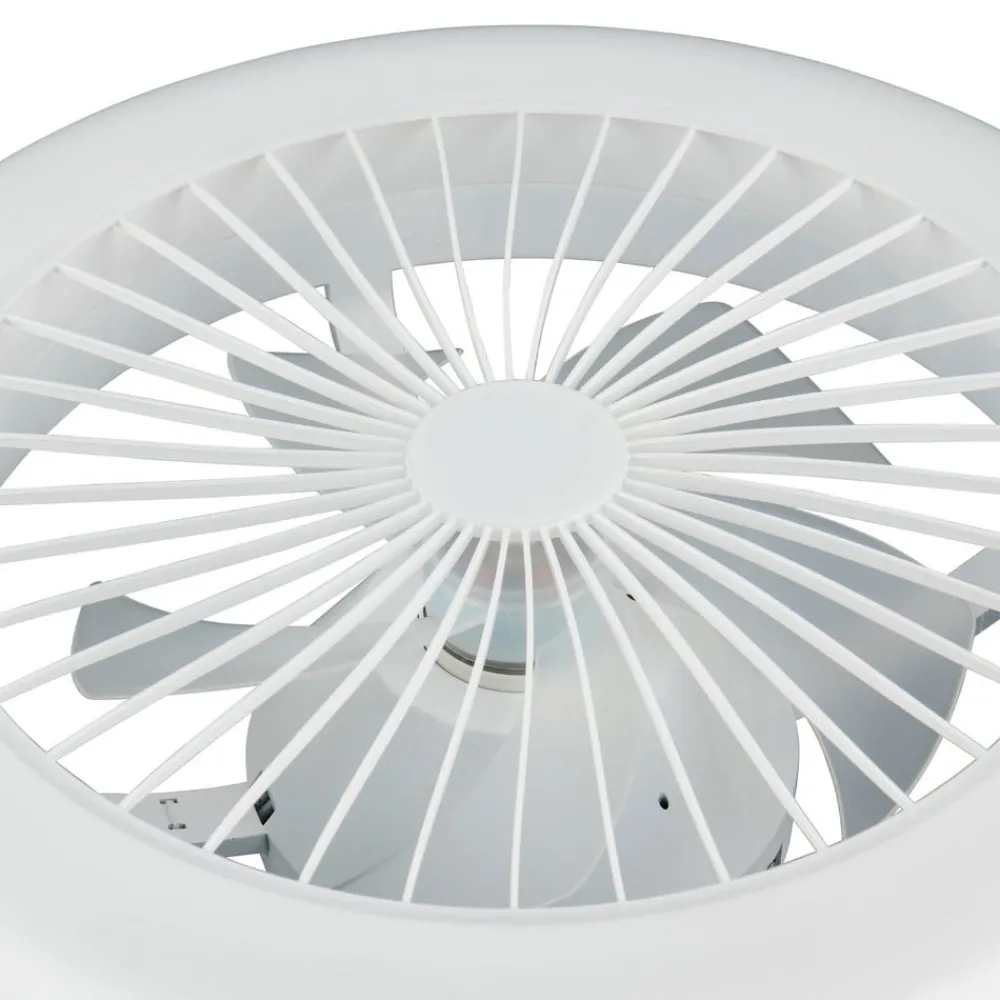 Loftventilatorer ^ Reality Leuchten LED-ventilator Mora, DC, støjsvag, Ø 45 cm, CCT, fjernbetjening