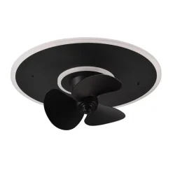 Reality Leuchten Loftventilatorer > LED-ventilator Nybro, sort, DC, støjsvag, 50 cm, CCT, fjernbetjening