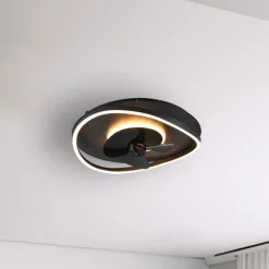 Reality Leuchten Loftventilatorer > LED-ventilator Sortland, DC, støjsvag, 50 cm, CCT, fjernbetjening