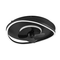 Reality Leuchten Loftventilatorer > LED-ventilator Sortland, DC, støjsvag, 50 cm, CCT, fjernbetjening